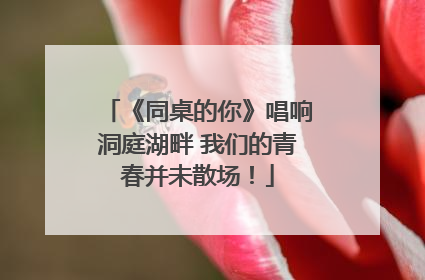 《同桌的你》唱响洞庭湖畔 我们的青春并未散场！
