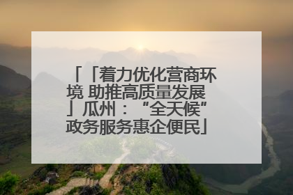 「着力优化营商环境 助推高质量发展」瓜州：“全天候”政务服务惠企便民