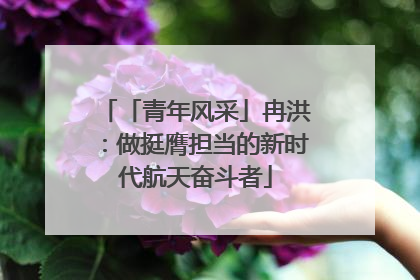 「青年风采」冉洪：做挺膺担当的新时代航天奋斗者