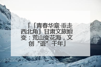 「青春华章·重走西北角」甘肃文旅嬗变：荒山变花海，文创“语”千年