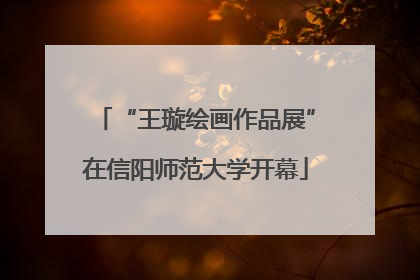 “王璇绘画作品展”在信阳师范大学开幕