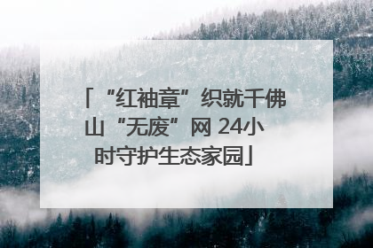 “红袖章”织就千佛山“无废”网 24小时守护生态家园