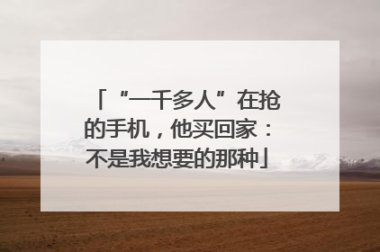 “一千多人”在抢的手机，他买回家：不是我想要的那种