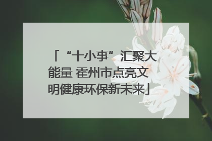 “十小事”汇聚大能量 霍州市点亮文明健康环保新未来