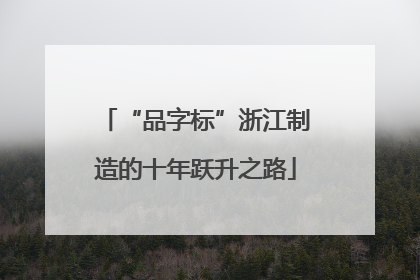 “品字标”浙江制造的十年跃升之路
