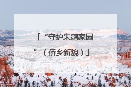 “守护朱鹮家园”（侨乡新貌）