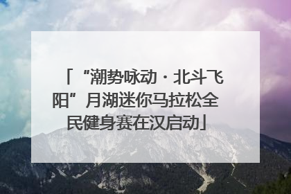 “潮势咏动・北斗飞阳”月湖迷你马拉松全民健身赛在汉启动