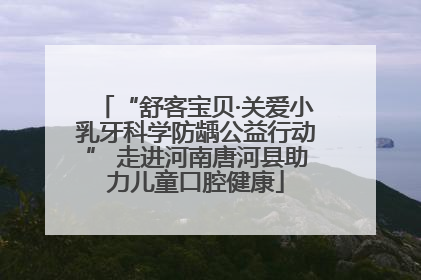 “舒客宝贝·关爱小乳牙科学防龋公益行动” 走进河南唐河县助力儿童口腔健康