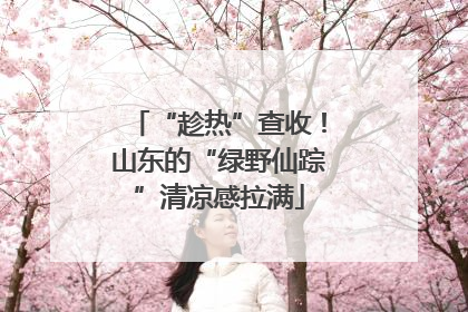 “趁热”查收！山东的“绿野仙踪”清凉感拉满