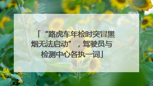 “路虎车年检时突冒黑烟无法启动”，驾驶员与检测中心各执一词