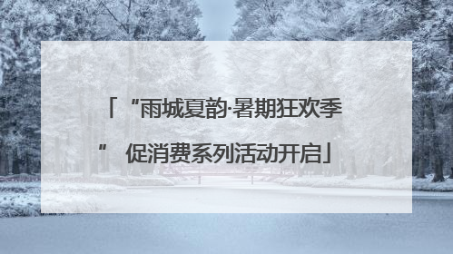 “雨城夏韵·暑期狂欢季” 促消费系列活动开启