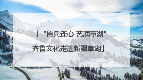 “鲁兵连心 艺润草湖” 齐鲁文化走进新疆草湖