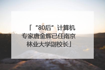 “80后”计算机专家唐金辉已任南京林业大学副校长