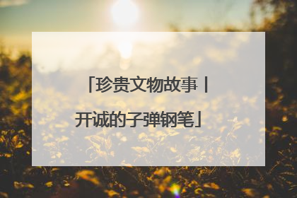 珍贵文物故事丨开诚的子弹钢笔