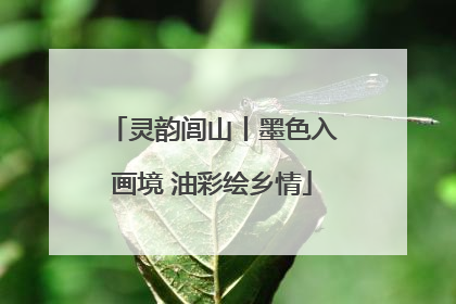 灵韵闾山丨墨色入画境 油彩绘乡情