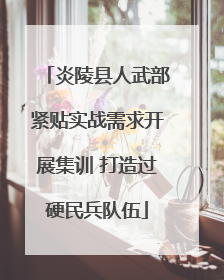 炎陵县人武部紧贴实战需求开展集训 打造过硬民兵队伍