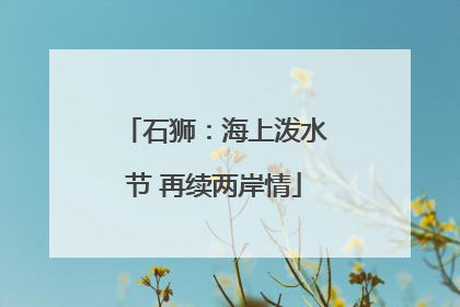 石狮：海上泼水节 再续两岸情