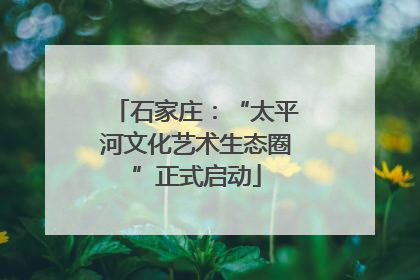 石家庄：“太平河文化艺术生态圈”正式启动