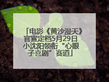 电影《黄沙漫天》官宣定档5月29日 小沈阳领衔“心眼子喜剧”赛道