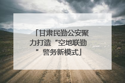 甘肃民勤公安聚力打造“空地联勤”警务新模式