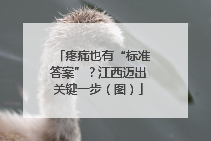疼痛也有“标准答案”？江西迈出关键一步（图）