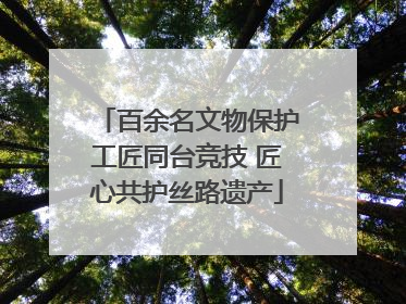 百余名文物保护工匠同台竞技 匠心共护丝路遗产