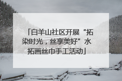 白羊山社区开展“拓染时光，丝享美好”水拓画丝巾手工活动