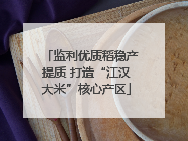 监利优质稻稳产提质 打造“江汉大米”核心产区