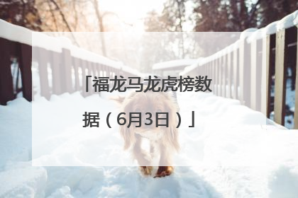 福龙马龙虎榜数据（6月3日）