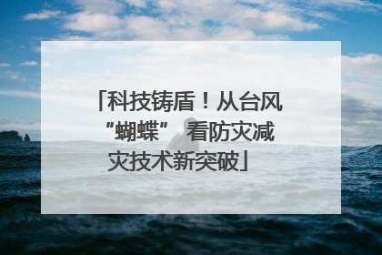 科技铸盾！从台风“蝴蝶” 看防灾减灾技术新突破