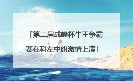 第二届成峰杯牛王争霸赛在科左中旗激情上演