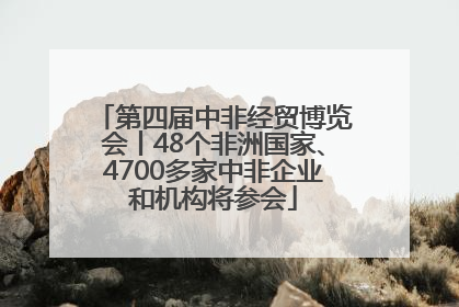 第四届中非经贸博览会丨48个非洲国家、4700多家中非企业和机构将参会