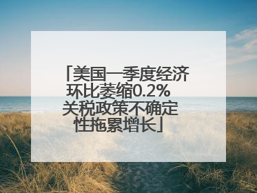 美国一季度经济环比萎缩0.2% 关税政策不确定性拖累增长
