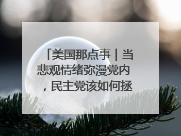 美国那点事｜当悲观情绪弥漫党内，民主党该如何拯救自己？