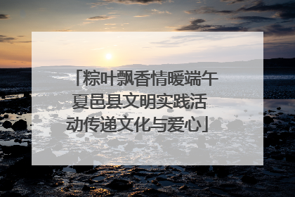 粽叶飘香情暖端午 夏邑县文明实践活动传递文化与爱心