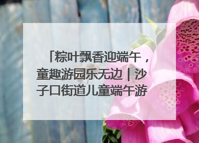 粽叶飘香迎端午，童趣游园乐无边｜沙子口街道儿童端午游园活动圆满落幕