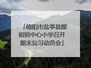 绵阳市盐亭县嫘祖镇中心小学召开期末复习动员会