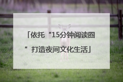 依托“15分钟阅读圈”打造夜间文化生活