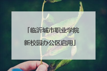 临沂城市职业学院新校园办公区启用