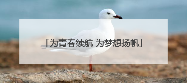 为青春续航 为梦想扬帆
