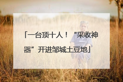 一台顶十人！“采收神器”开进邹城土豆地