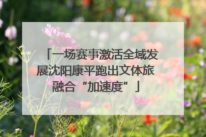 一场赛事激活全域发展沈阳康平跑出文体旅融合“加速度”