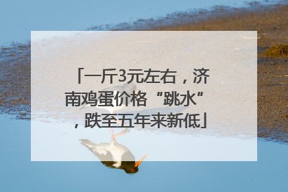 一斤3元左右，济南鸡蛋价格“跳水”，跌至五年来新低