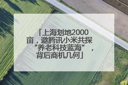 上海划地2000亩，邀腾讯小米共探“养老科技蓝海”，背后商机几何