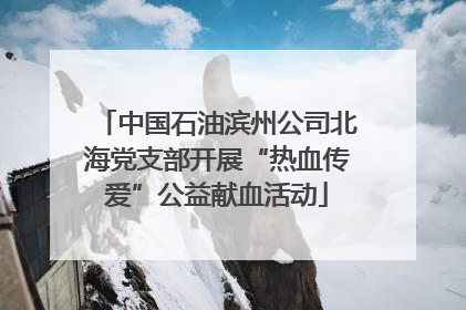 中国石油滨州公司北海党支部开展“热血传爱”公益献血活动