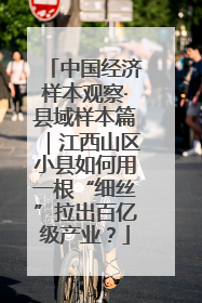 中国经济样本观察·县域样本篇｜江西山区小县如何用一根“细丝”拉出百亿级产业？