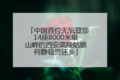 中国首位无氧登顶14座8000米级山峰的西安高陵姑娘何静载誉还乡