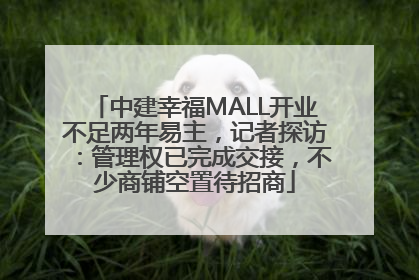 中建幸福MALL开业不足两年易主，记者探访：管理权已完成交接，不少商铺空置待招商