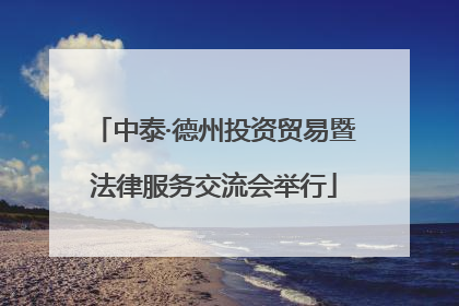 中泰·德州投资贸易暨法律服务交流会举行