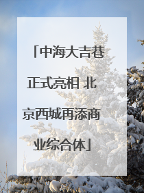 中海大吉巷正式亮相 北京西城再添商业综合体